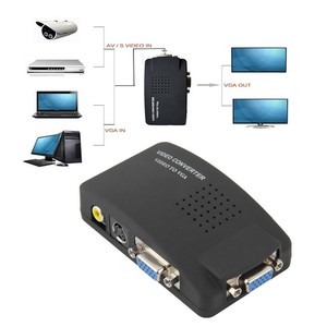Adaptador de vídeo para Monitor, convertidor compuesto s-video BNC Cvbs RCA AV, entrada a VGA