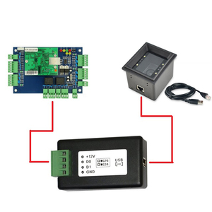 USB CE (dispositivo de interfaz humana) A Wiegand 26/34/66 convertidor conectar con USB escáner de código de barras y wiegand controlador de acceso - Product Image 2