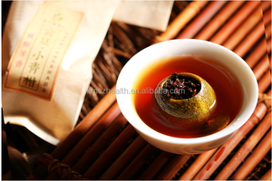 中国舒普洱茶小青甘绿橙皮 puer茶减肥好处