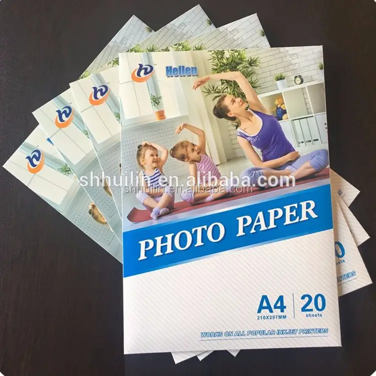 Premium yüksek parlak inkjet fotoğraf kağıdı 10x15 boyutu renk parlak fotoğraf kağıdı