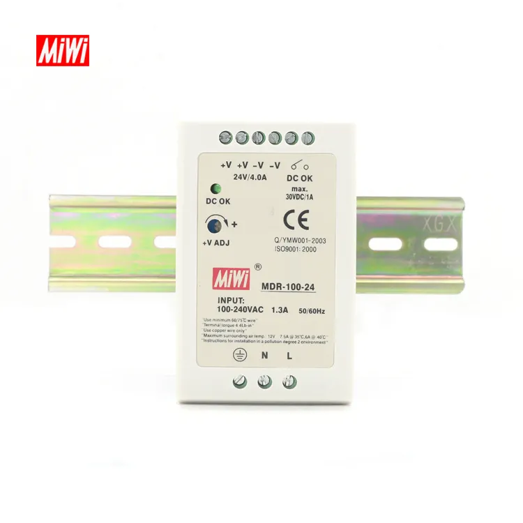 MiWi MDR-100-12 100W 12V 7.5A Din Rail Switching Power Supply 100w