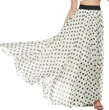 Latest fashion design ladies skirts Bohemia beach long chiffon woman maxi skirt