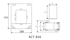 Novo estilo CE KCT-816 Braçadeira de núcleo dividido ct transformador de corrente 1000/5A a 6000/5A