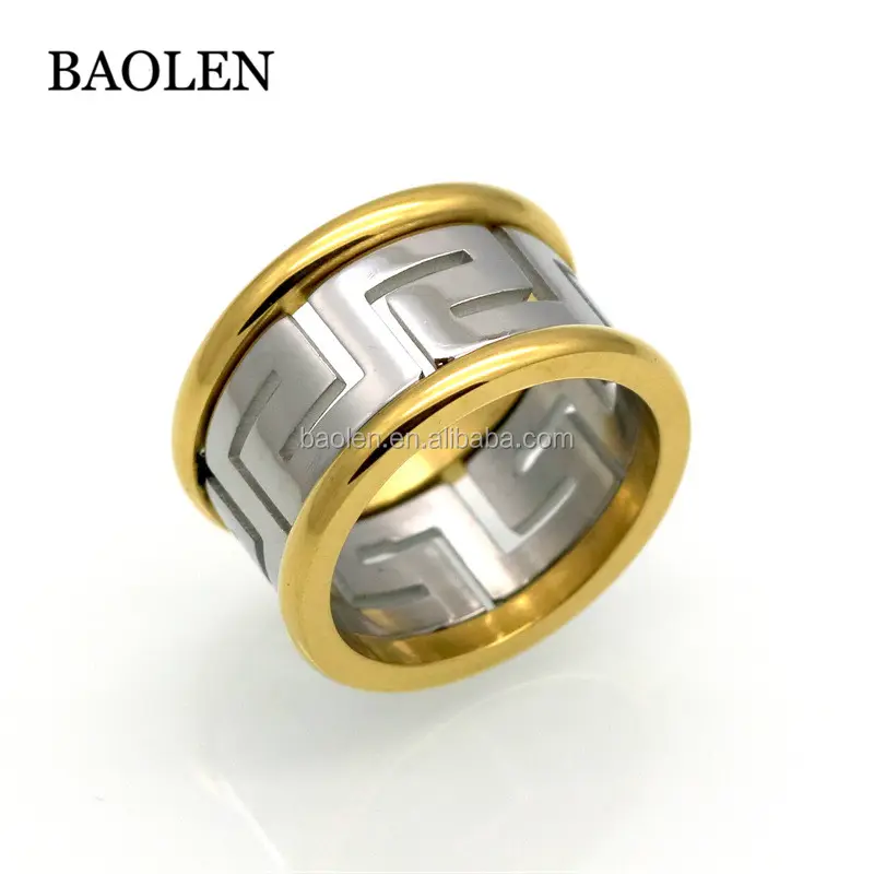 Anillo de boda Tipo G dorado y plateado para mujer, joyería de lujo de acero inoxidable, barato