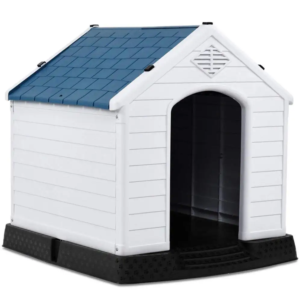 Cuccia per cani in plastica per animali domestici pensilina per cuccioli ventilata impermeabile per uso interno ed esterno con tetto