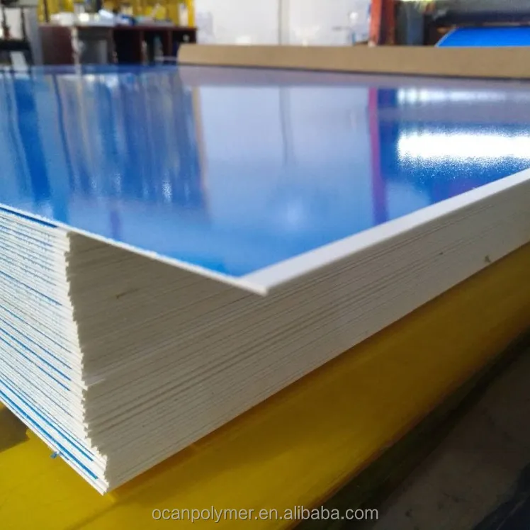 4*8 Feet Trắng Matt PVC Cứng Nhắc Tấm Nhựa Cho Sản Xuất Của Sandwich Panel