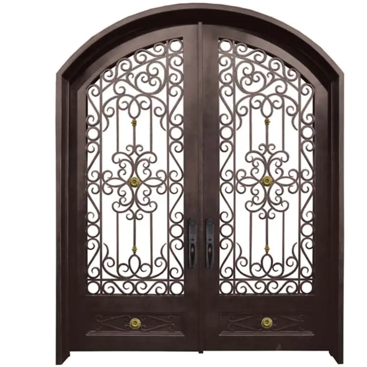 Internal modern external doors exterior wrought iron door for sale