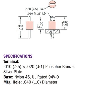Poding จุดทดสอบ PCB แบรนด์ทดสอบความต้านทานต่ออุณหภูมิสูงสีส้มจุดทดสอบ TP-5003โหลดทดสอบคีย์สโตนทางเลือก5003