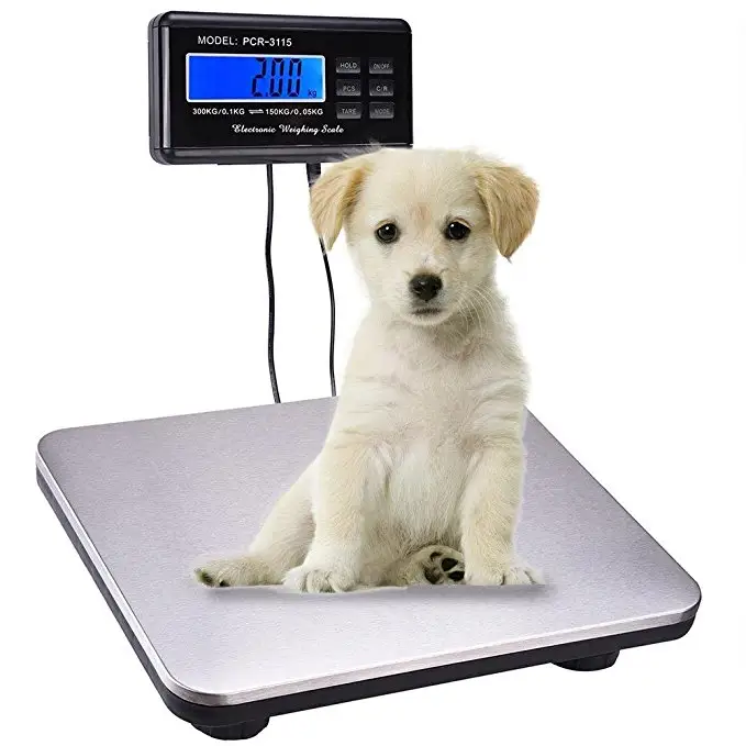 Báscula de plataforma de pesaje para mascotas, postal digital usb portátil, 150kg, 300kg