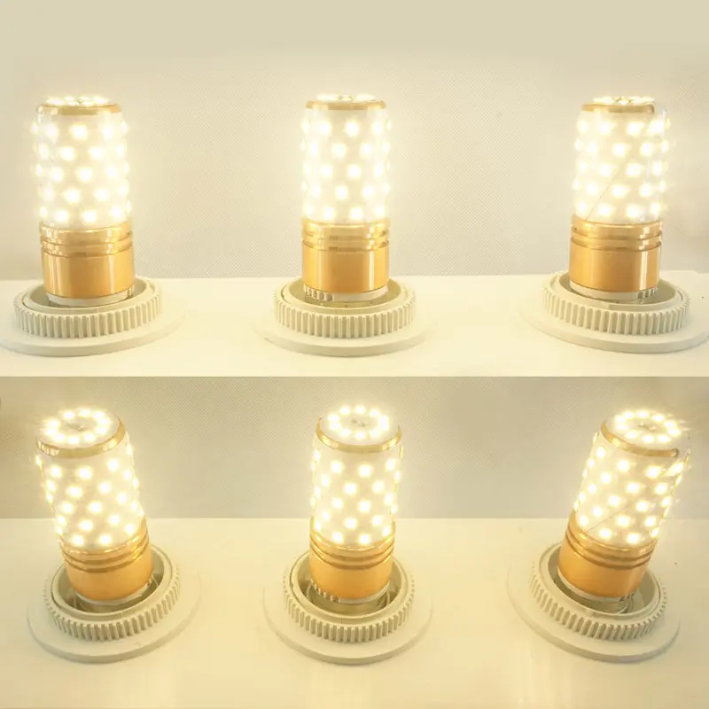 Bombilla LED de mazorca de maíz E14 E27, 12W, 16W, SMD2835, 220V, 3 colores de temperatura, LED integrados, foco de luz de vela