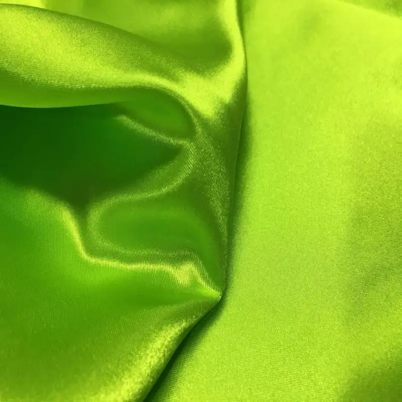 قماش ساتان ساتان سميك من البوليستر المعاد تدويره للحيوانات الأليفة, قماش ساتان أخضر ساتان للارتداء في الفستان الياباني