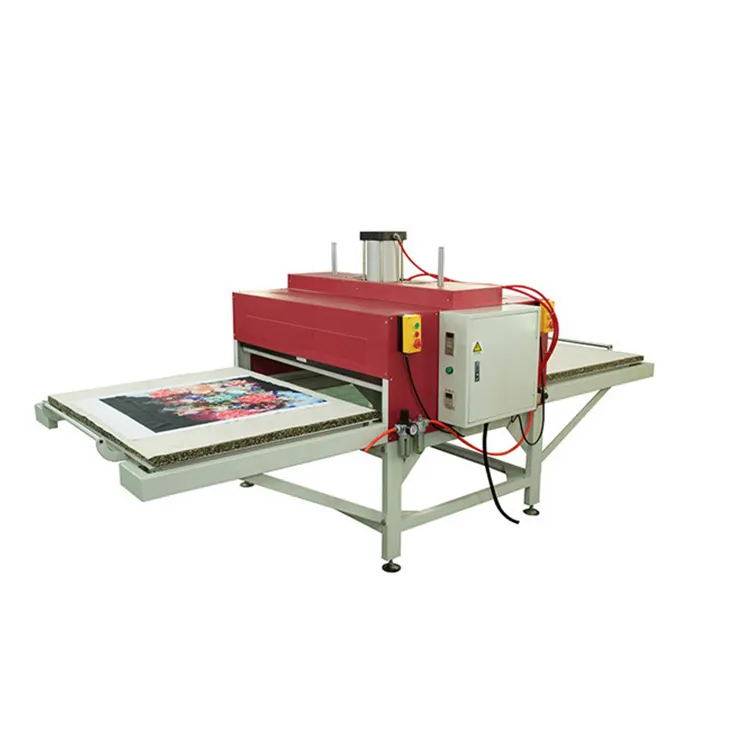 Cheap pneumatic 100*160cm double table heat press machine