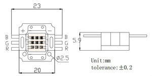Fabrika satmak Epileds çip 10W RGB led'ler ile R1C tipi çerçeve/yüksek güç rgb 10w cob led çip - Product Image 2