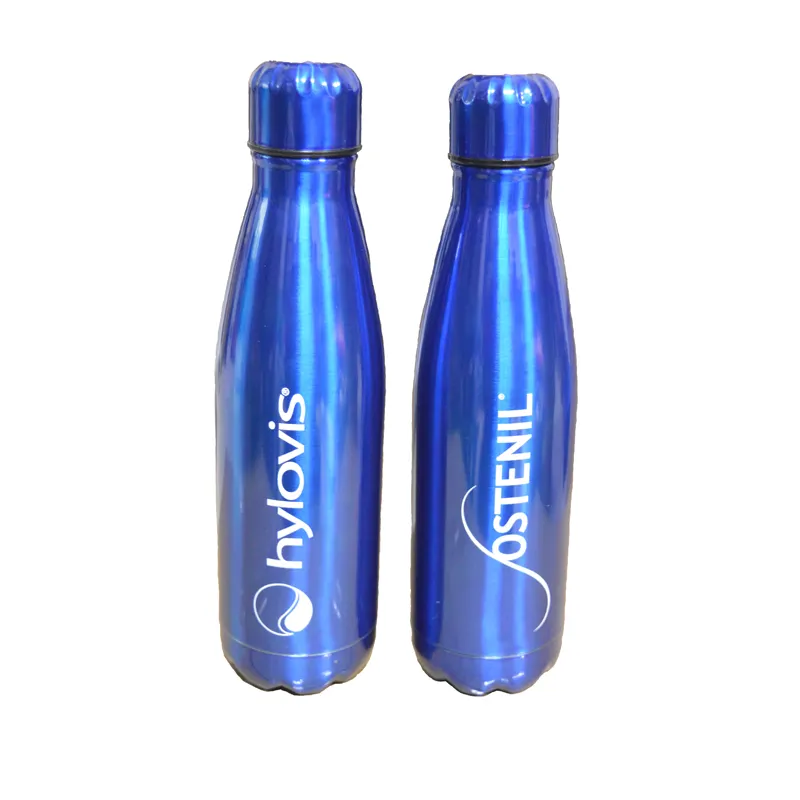 Promocional logotipo personalizado impresión agua caliente 500ML 304 Acero inoxidable deportes botellas de agua