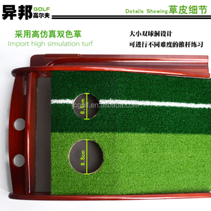 ホームオフィス用無垢材ボールリターンチャンネル屋内ゴルフパッティングトレーナー練習マット