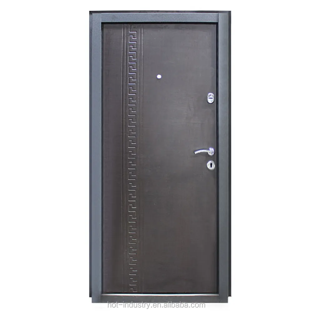 Factory Direct Wrought Iron Main Gate Designs Armored Wooden Door for Villa Front Security Door