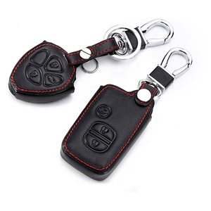 เคสกุญแจรีโมทกุญแจรถยนต์หนังแท้,กุญแจอัจฉริยะ3ปุ่มสำหรับ Toyota Camry Crown RAV4 Corolla Prado Prius - Product Image 5