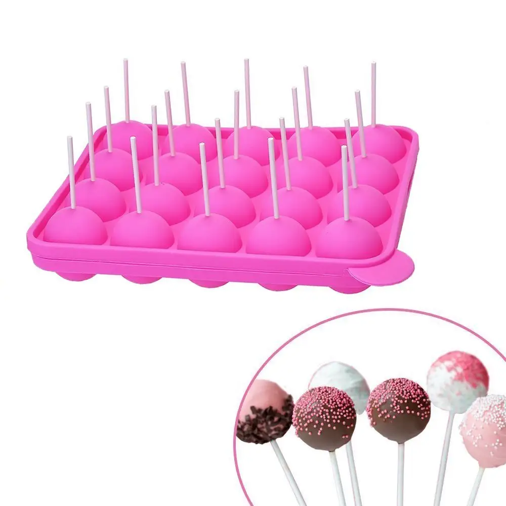 Molde de silicona para cupcakes, forma de bola, 20 cavidades, para dulces duros y magdalenas de fiesta