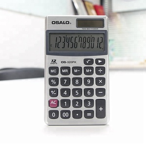 Calculadora de bolsillo de plástico de 12 dígitos con logotipo personalizado, pequeña oficina, papelería para estudiantes, buen precio, calculadora de logotipo personalizada Popular - Product Image 2