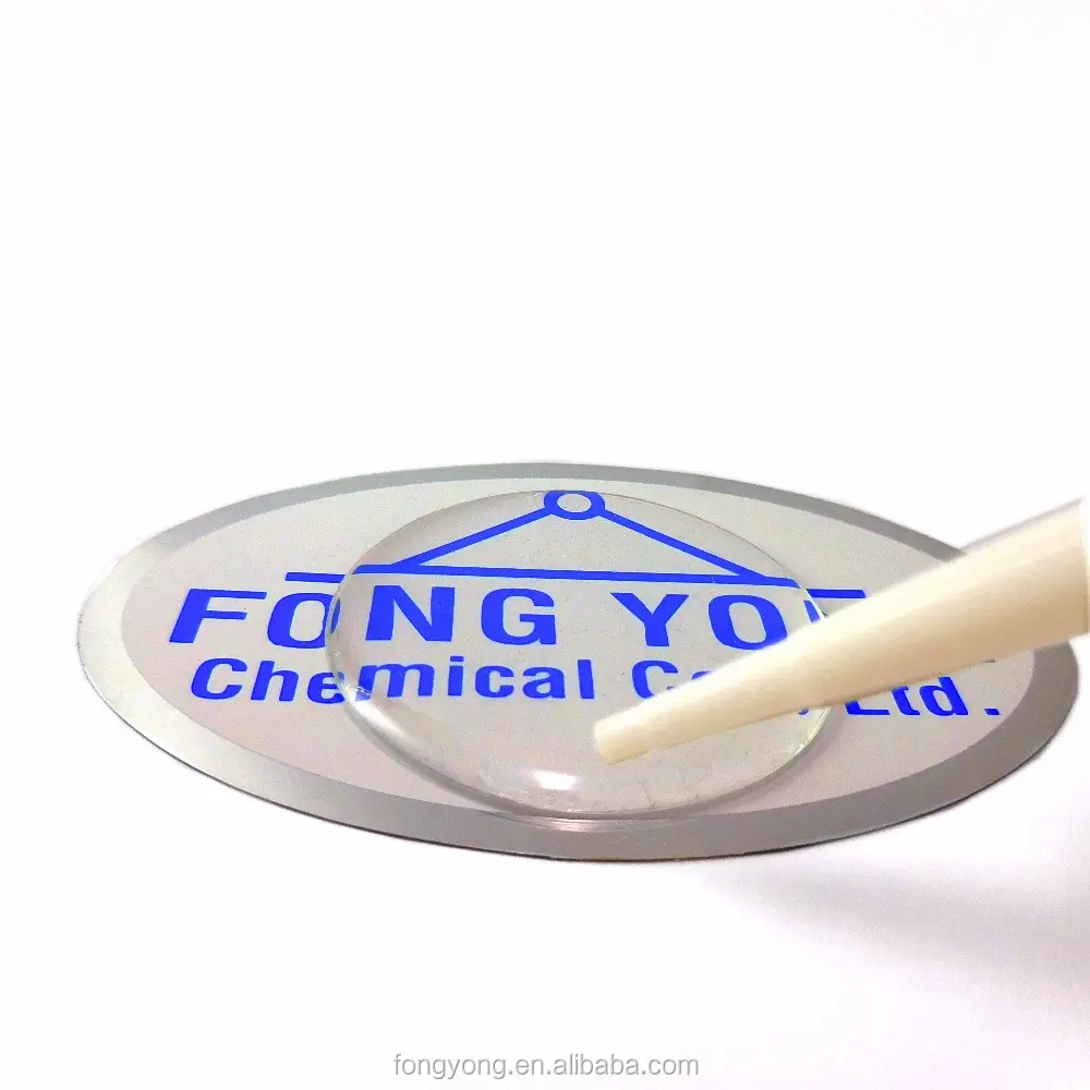 E-126/H-100 Nước Rõ Ràng Cứng AB Keo Doming Nhựa Epoxy Keo Cho Doming Trên Nhãn, Nhãn Dán Và Các Mặt Hàng Khuyến Mại