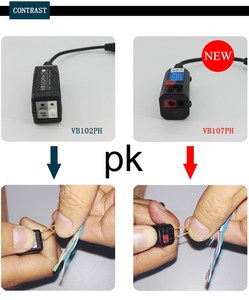 Press-Fit Passive HD-CVI/TVI/AHD <strong>Video</strong> Balun with Pigtail (VB107PH)