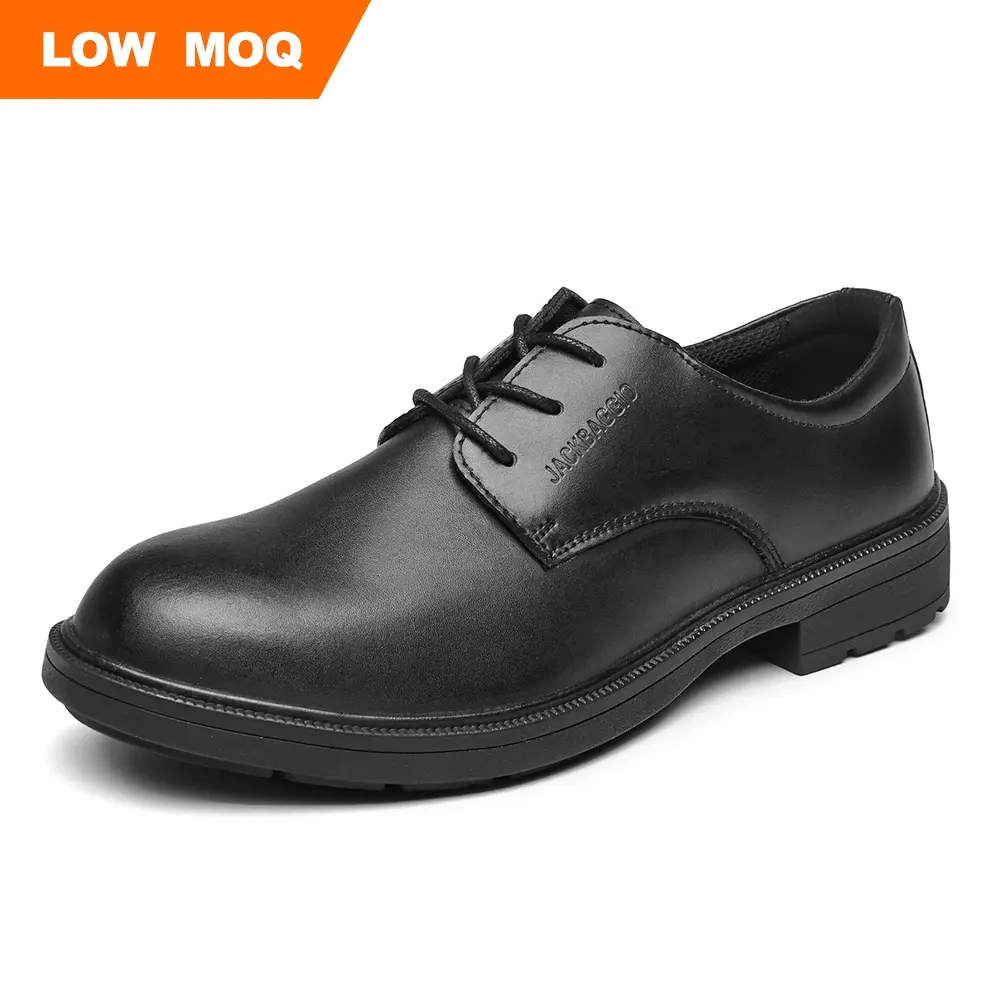 Zapatos de oficina con punta de seguridad de acero, calzado de cuero genuino, venta al por mayor, novedad de 2023