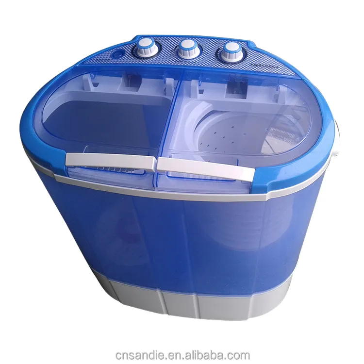 Lavadora semiautomática, barata, con giro en seco, mini Tina doble de 3,5 kg