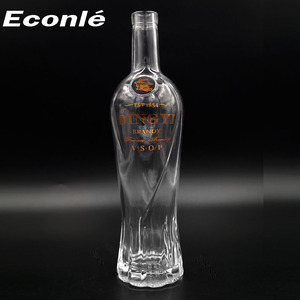 批发700毫升70cl定制特形酒透明威士忌伏特加玻璃瓶 - Product Image 2