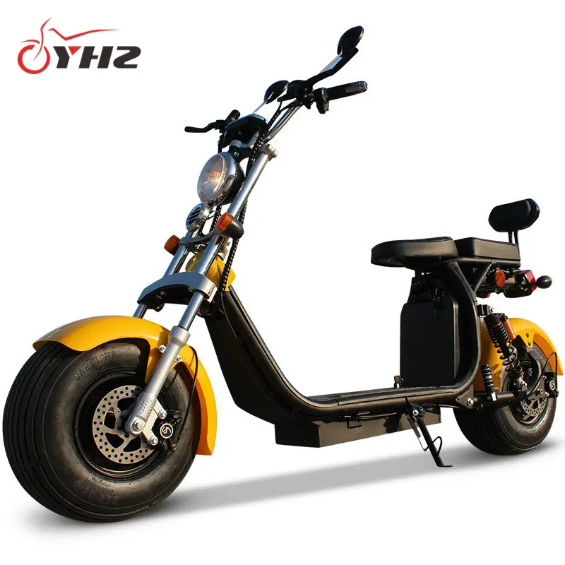 Eec elektrikli motosiklet scooter ile büyük tekerlekler