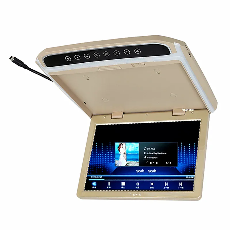 10.2 "12.1" 14 "15.6" pollici 1080P Laser Carving Led Monitor da tetto a soffitto per auto con SD FM USB IR