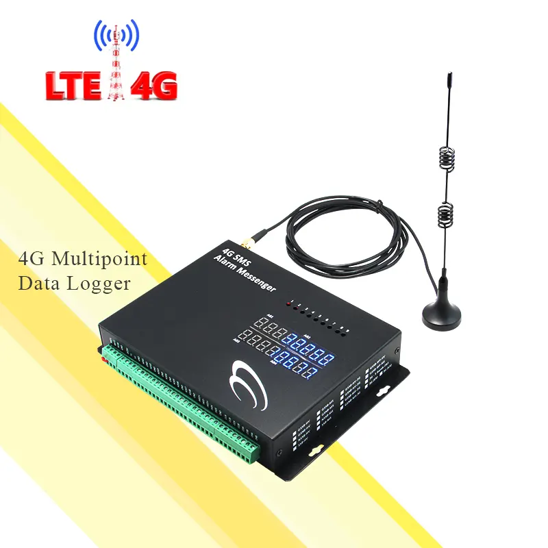 4G çoklu veri kaydedici RS485 sıcaklık sensörü gsm sms yangın duman dedektörü alarmı kablosuz alarm sistemi