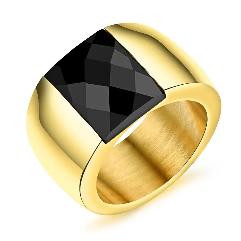 YWMT 2019 venta al por mayor diseño Simple de cristal negro suave Arabia Saudita oro anillo de boda para hombres