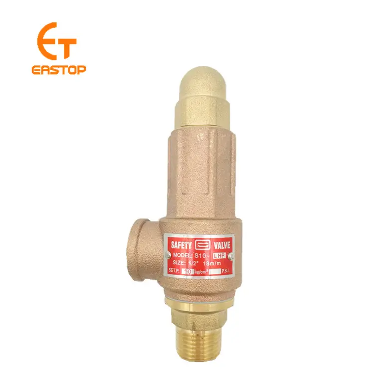 1/2"Ptfe/ Epdm Soft Sealing Bronze/ Brass pressure Safety Relief Valve for steam water boiler