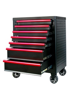 钢7抽屉工具柜车间工具手推车和带手动工具套装的盒子 - Product Image 2