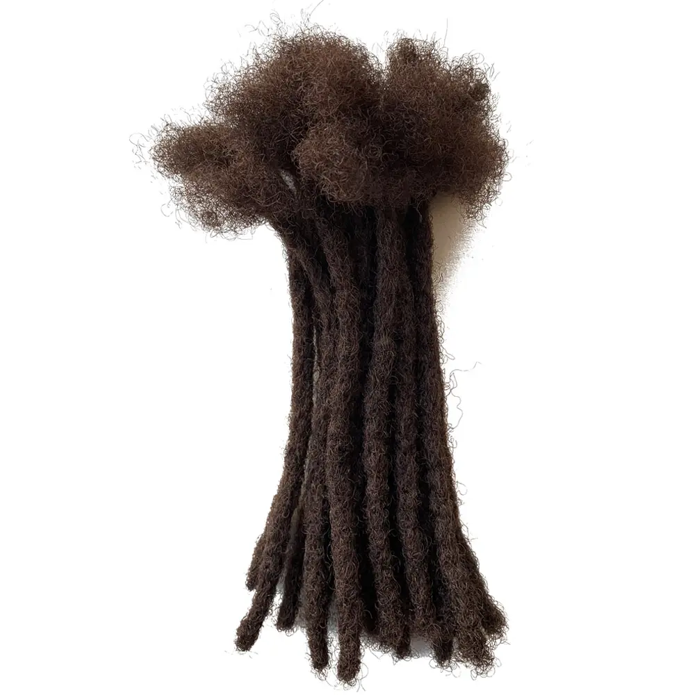 YONNA Human Hair Microlocks Sisterlocks Dreadlocks Extensions Full Handmade (Width 0.4cm) 100% Human Hair Brown #4
