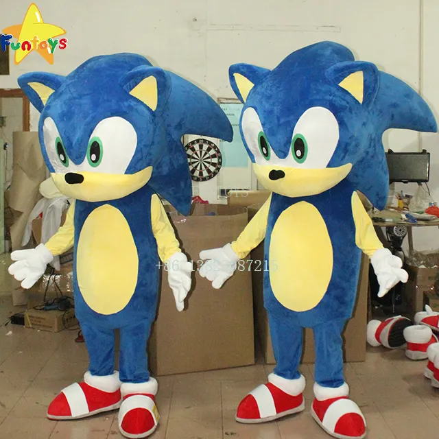 Funtoys CE custom made cosplay sonic maskot kostüm