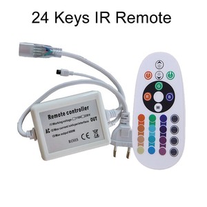 AC 110V 220V RGB LED контроллер 24-кнопочный ИК RF RGB пульт дистанционного управления для высокого напряжения светодиодные полосы света с неоновым светом - Product Image 3