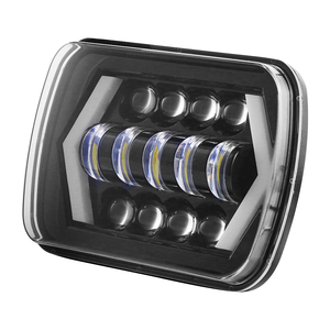 5x7 ''7x6'' LED far Hi-lo işın Halo DRL Amber dönüş sinyali uyar <span class=keywords><strong>jeep</strong></span> Cherokee <span class=keywords><strong>XJ</strong></span> için 12 ay 12V CE Rohs IP67 55W WM-E5X7