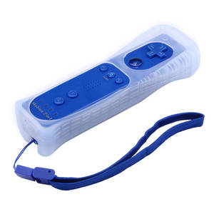 WIIリモコンシリコンケースとストラップ用の2in1内蔵モーションプラスリモートコントローラーゲームパッド - Product Image 3