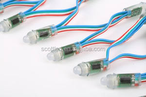 Modul Dot Matriks Led 12Mm WS2801 Rgb, Bentuk Bulat 50 Buah A String 5V Tahan Air IP68 Warna Penuh - Product Image 4