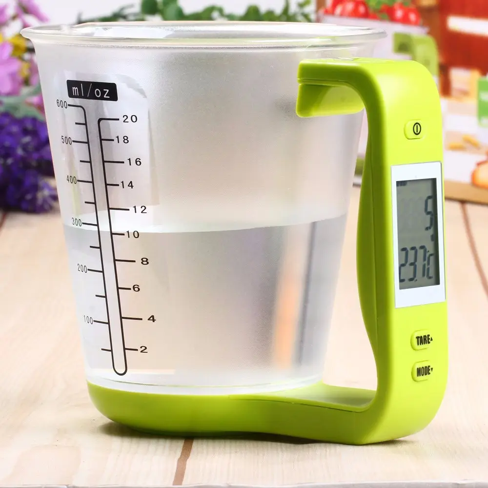 ביתי המטבח שקילה סולם מטבח דיגיטלי בקנה מידה כוס חלב מדידה