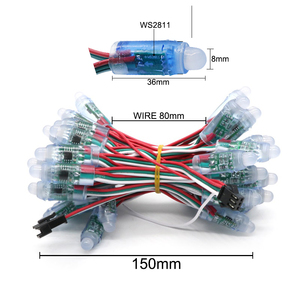 12MM 5V 12V WS2811 WS1903 IC RGB Vollfarb-LED-Pixel modul Wasserdichtes adressierbares Lichterkette licht