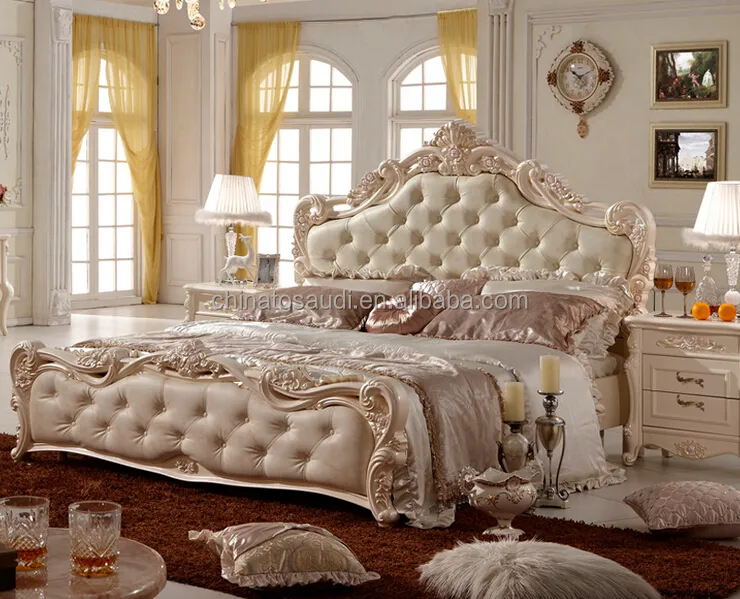 Luxus Royal French Style Kingsize-Betten Schlafzimmer möbel Sets und Wohnzimmer Sofas