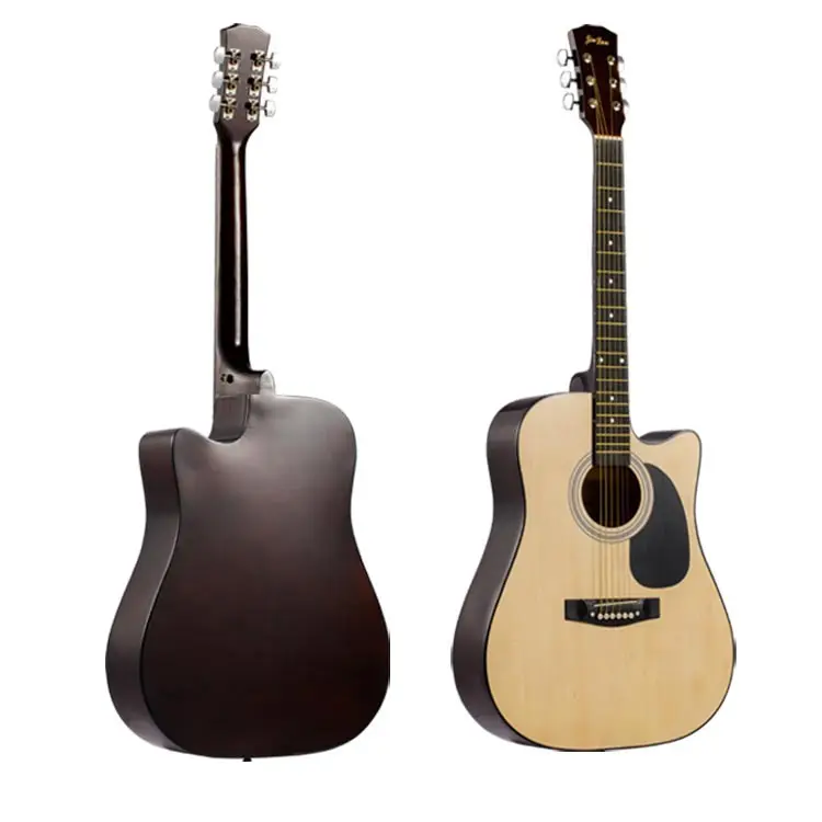 High quality 41 inch high glossy Basswood Body cheap Acoustic Guitar for beginners