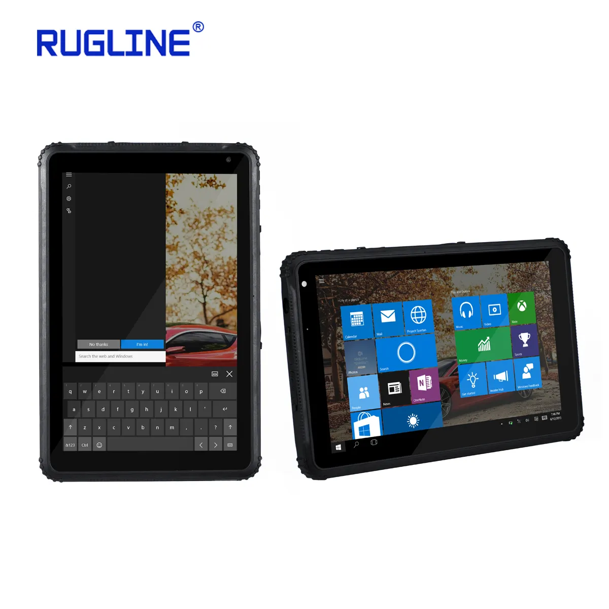 Rugline tablet, 10.1 polegadas 2g ram 32g rom win10 industrial tablet ip67 militar grau robusto computador móvel à prova d' água