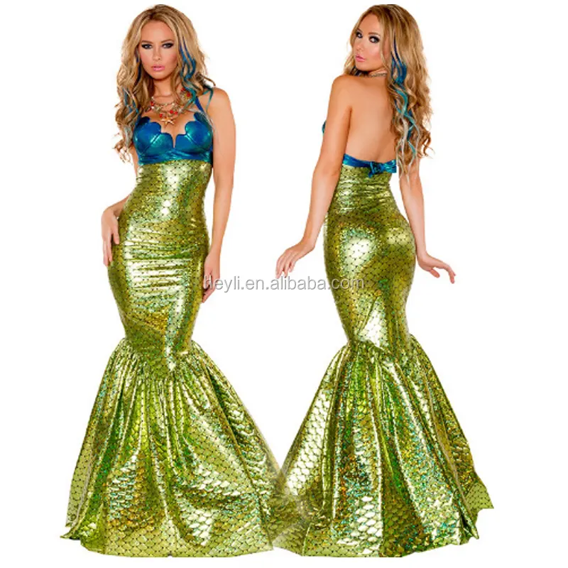 Disfraz de sirena de colores para actuaciones, traje sexy para fiesta y Carnaval