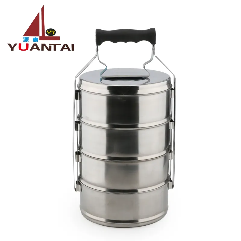 New Arrival high quality 4 layer stainless steel tiffin lunch box bento lunch box food container for customizable colors