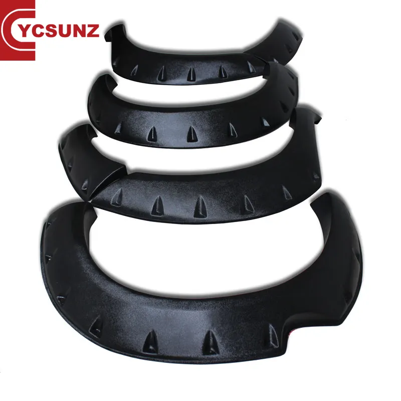 YCSUNZ ABS guardabarros bengalas arco de rueda texturizado negro para Toyota HIlux Vigo 2005 2007 2008 2010 Accesorios