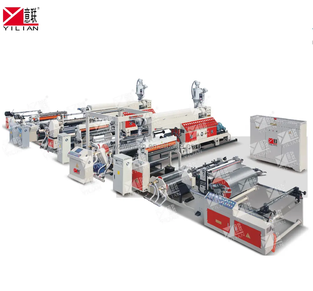 Yilian Brand Newly SJFM-1300D series non-stop double side paper extrusion laminating machine