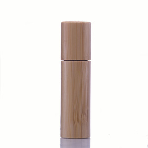 Cosmetic 5ml 10ml 15ml 20ml Bamboo <strong>Perfume</strong> Roll on Bottle with Plastic Ball - Product Image 3